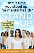 Вземете своите бутони Stand Up for Mental Health за уебсайт, блог, социален профил