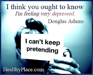 Цитат на депресия от Дъглас Адамс - мисля, че трябва да знаете, че се чувствам много депресиран.