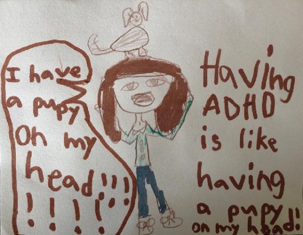 Дете изобразява какво е да имаш ADHD в изкуството