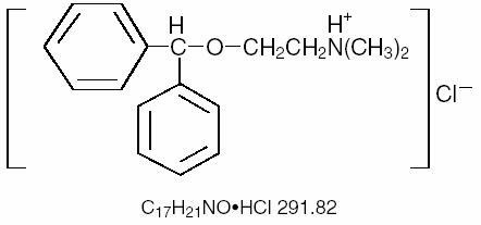 Дифенхидрамин структурна формула
