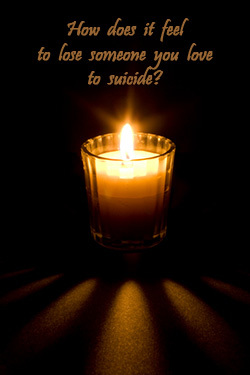 Загубата на някой да се самоубие не е някакво чувство, което описваш с обикновени думи. Загубата на някой до самоубийство е описана в спомените. Погледни.